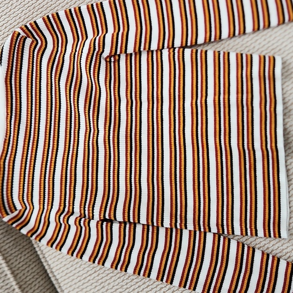 Striped Button-Up, Thin Cardigan Sweater, Medium, Ultra Flirt - Picture 5 of 5